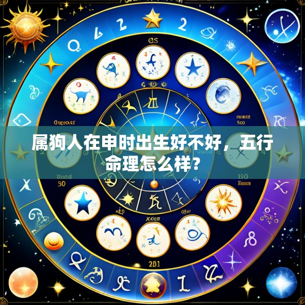 属狗人在申时出生好不好，五行命理怎么样？