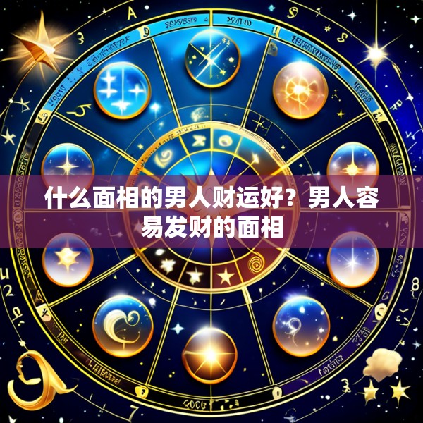 什么面相的男人财运好?男人容易发财的面相
