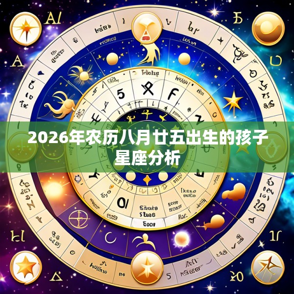 2026年农历八月廿五出生的孩子星座分析