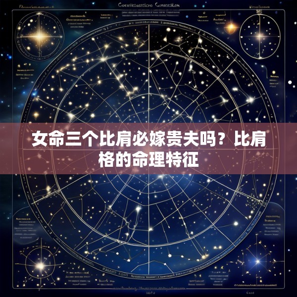 女命三个比肩必嫁贵夫吗?比肩格的命理特征