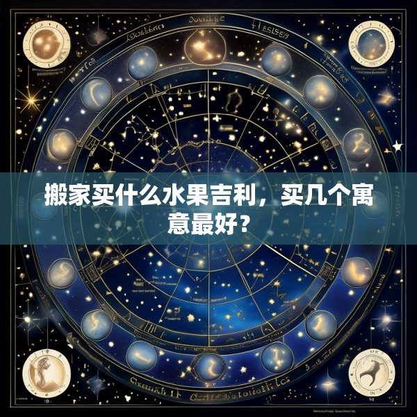 搬家买什么水果吉利，买几个寓意最好？