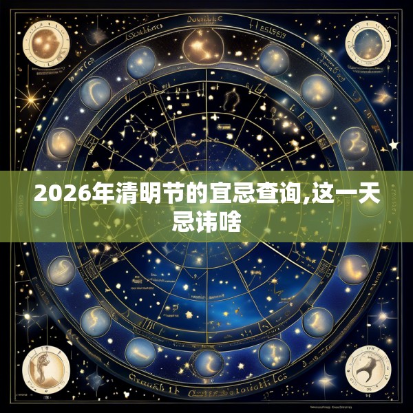 2026年清明节的宜忌查询,这一天忌讳啥