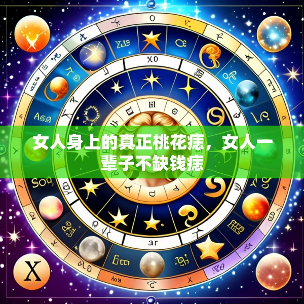 女人身上的真正桃花痣，女人一辈子不缺钱痣