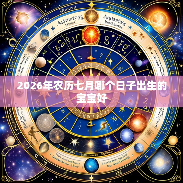 2026年农历七月哪个日子出生的宝宝好