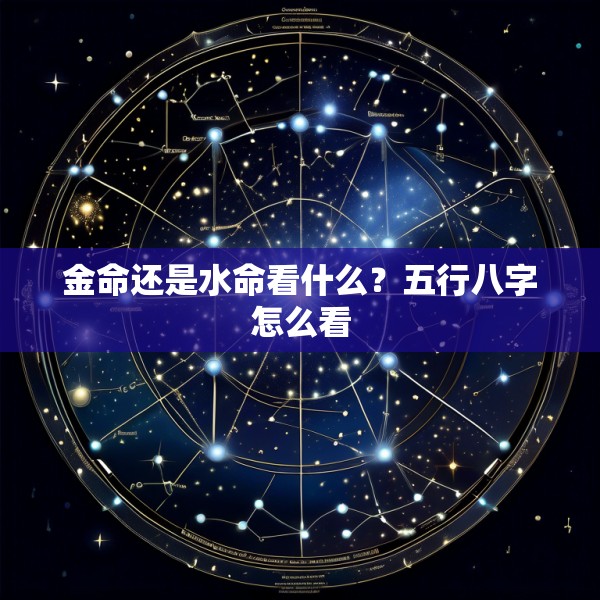 金命还是水命看什么？五行八字怎么看