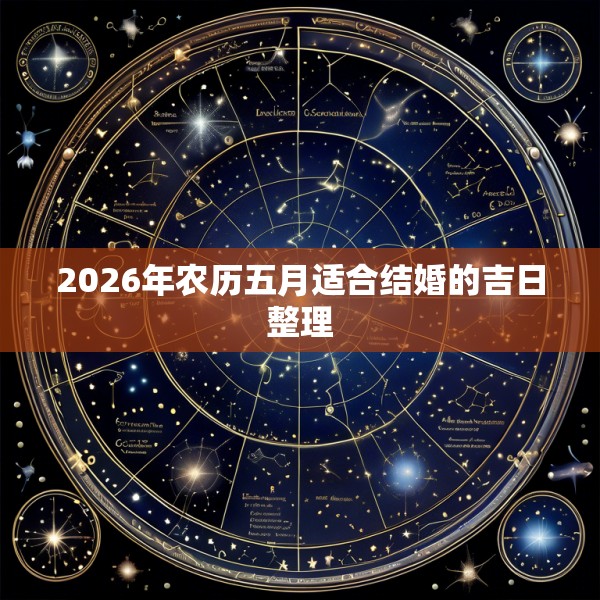 2026年农历五月适合结婚的吉日整理