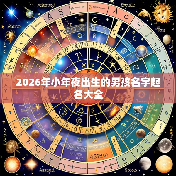 2026年小年夜出生的男孩名字起名大全
