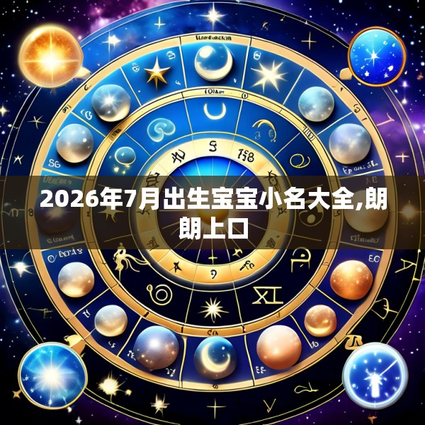 2026年7月出生宝宝小名大全,朗朗上口