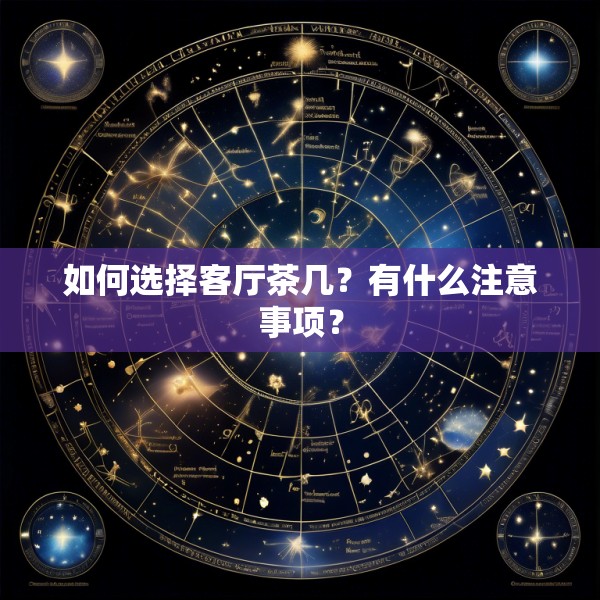 如何选择客厅茶几？有什么注意事项？