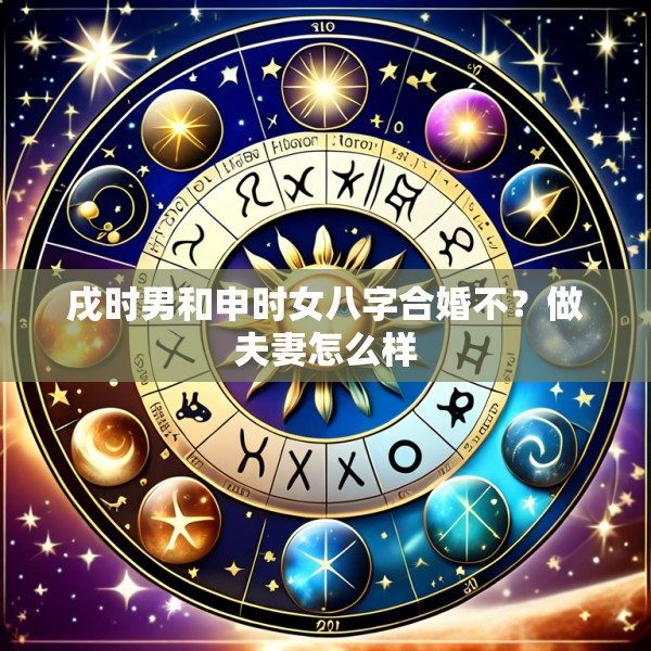 戌时男和申时女八字合婚不？做夫妻怎么样