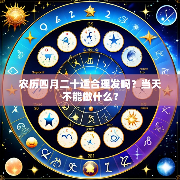 农历四月二十适合理发吗？当天不能做什么？