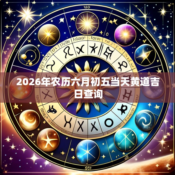 2026年农历六月初五当天黄道吉日查询
