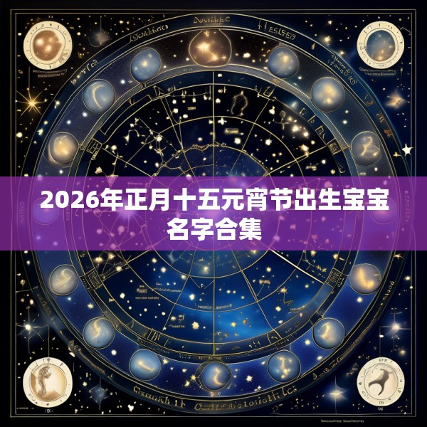 2026年正月十五元宵节出生宝宝名字合集