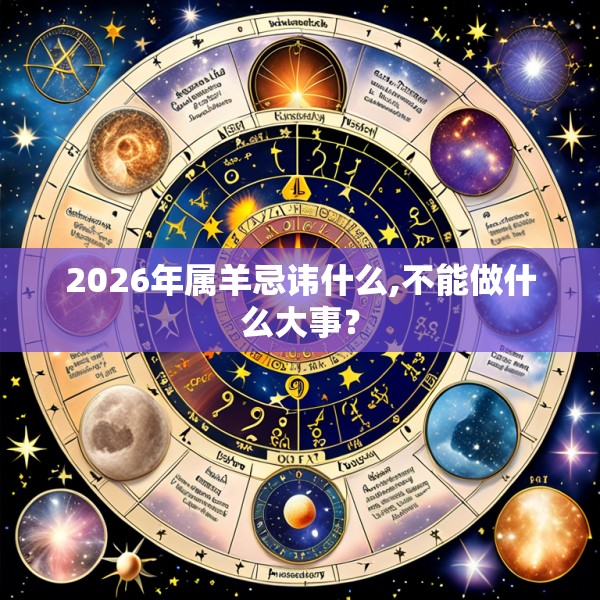 2026年属羊忌讳什么,不能做什么大事？