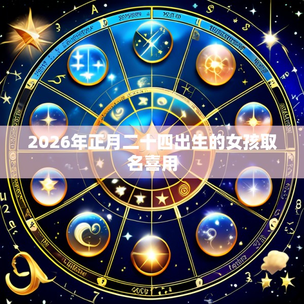 2026年正月二十四出生的女孩取名喜用