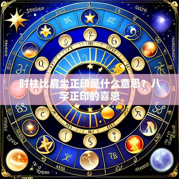 时柱比肩坐正印是什么意思?八字正印的喜忌