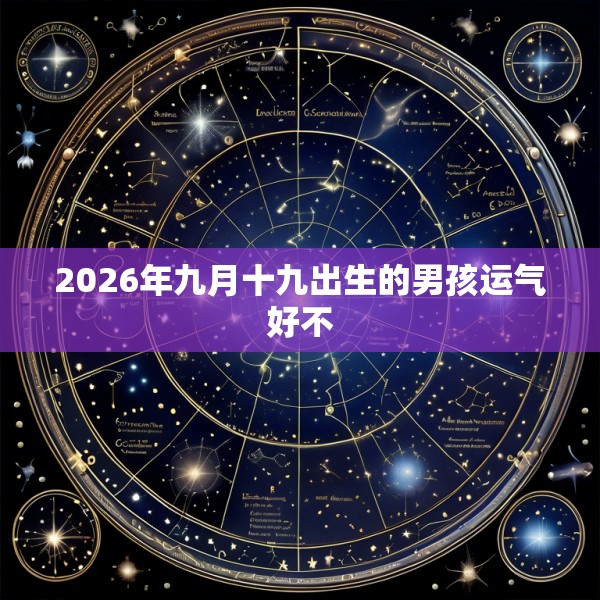 2026年九月十九出生的男孩运气好不