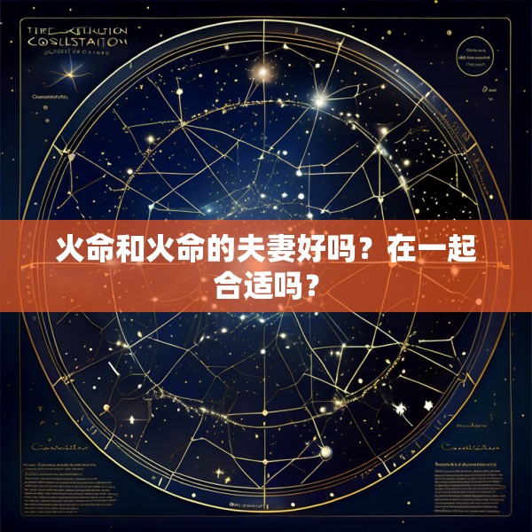 火命和火命的夫妻好吗?在一起合适吗?