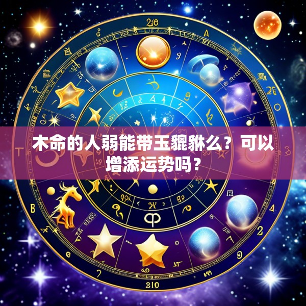 木命的人弱能带玉貔貅么？可以增添运势吗？