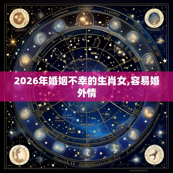 2026年婚姻不幸的生肖女,容易婚外情
