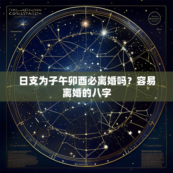 日支为子午卯酉必离婚吗？容易离婚的八字