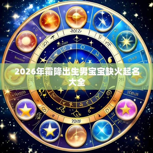 2026年霜降出生男宝宝缺火起名大全