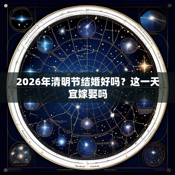 2026年清明节结婚好吗？这一天宜嫁娶吗