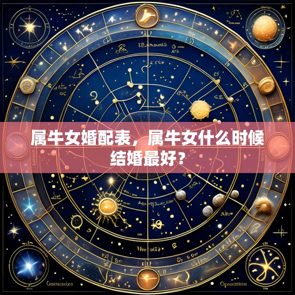 属牛女婚配表,属牛女什么时候结婚最好?