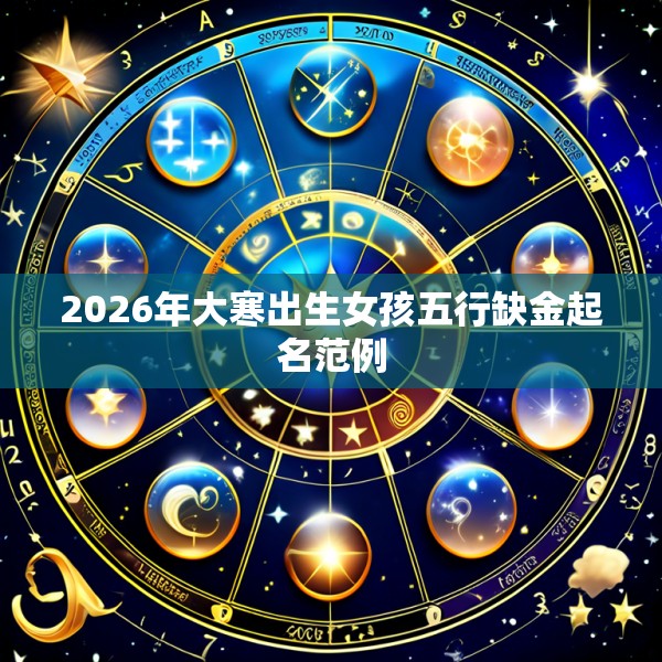 2026年大寒出生女孩五行缺金起名范例