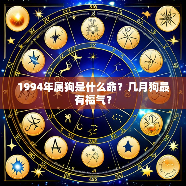 1994年属狗是什么命？几月狗最有福气？