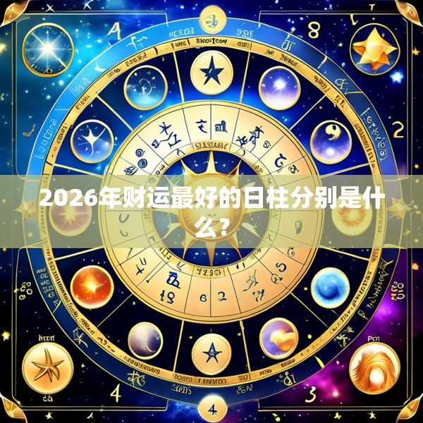 2026年财运最好的日柱分别是什么?