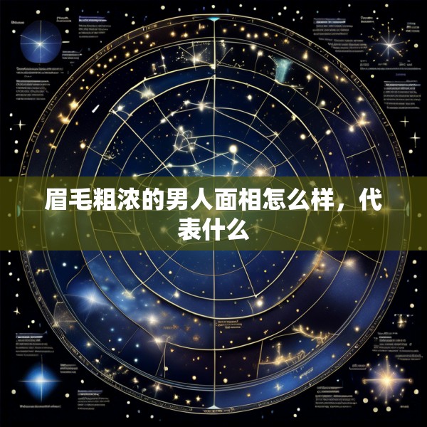 眉毛粗浓的男人面相怎么样,代表什么