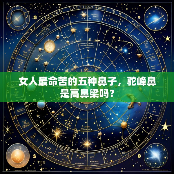 女人最命苦的五种鼻子,驼峰鼻是高鼻梁吗?