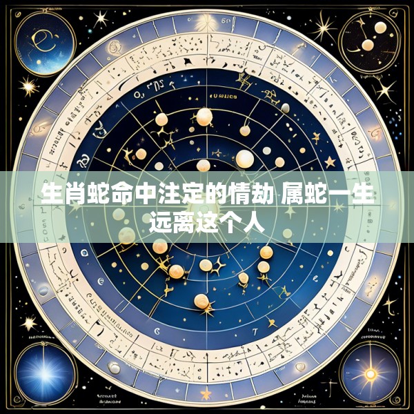 生肖蛇命中注定的情劫 属蛇一生远离这个人