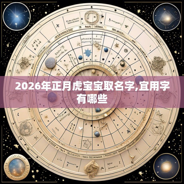 2026年正月虎宝宝取名字,宜用字有哪些