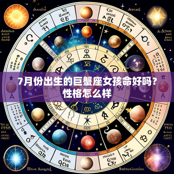 7月份出生的巨蟹座女孩命好吗？性格怎么样