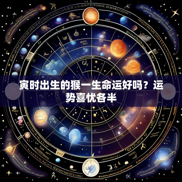 寅时出生的猴一生命运好吗?运势喜忧各半