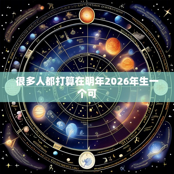很多人都打算在明年2026年生一个可