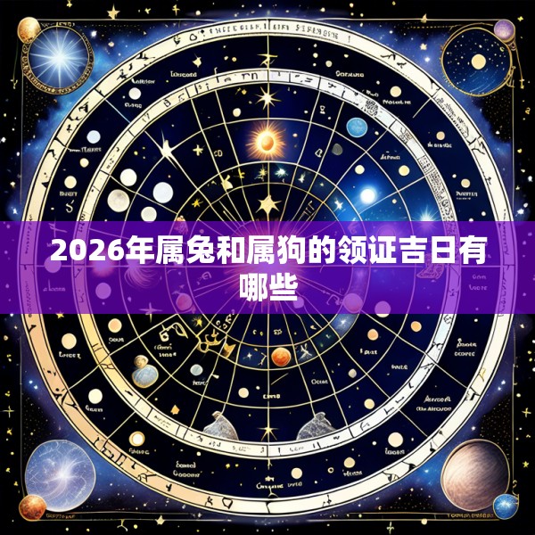 2026年属兔和属狗的领证吉日有哪些