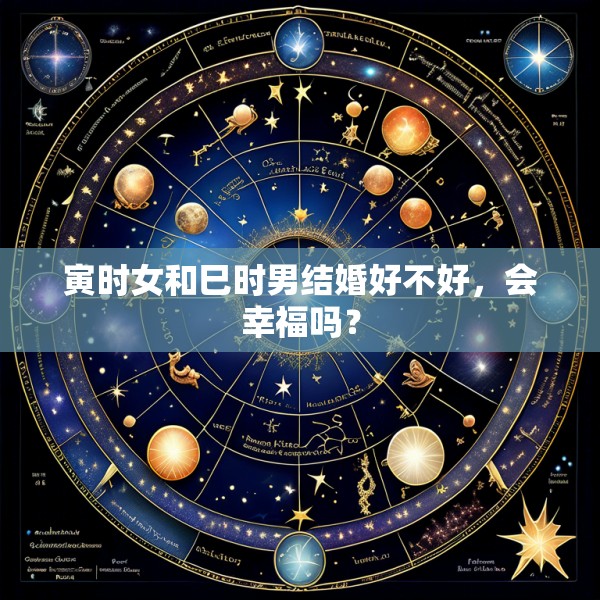 寅时女和巳时男结婚好不好，会幸福吗？