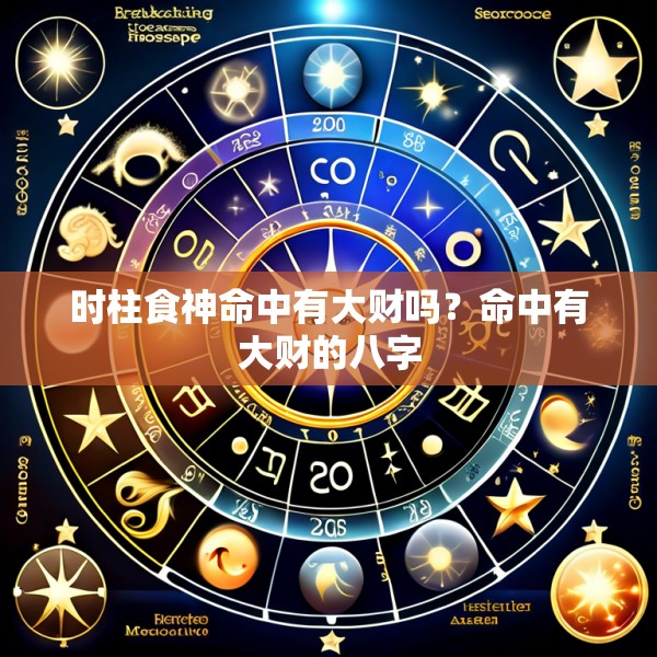 时柱食神命中有大财吗?命中有大财的八字