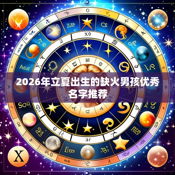 2026年立夏出生的缺火男孩优秀名字推荐