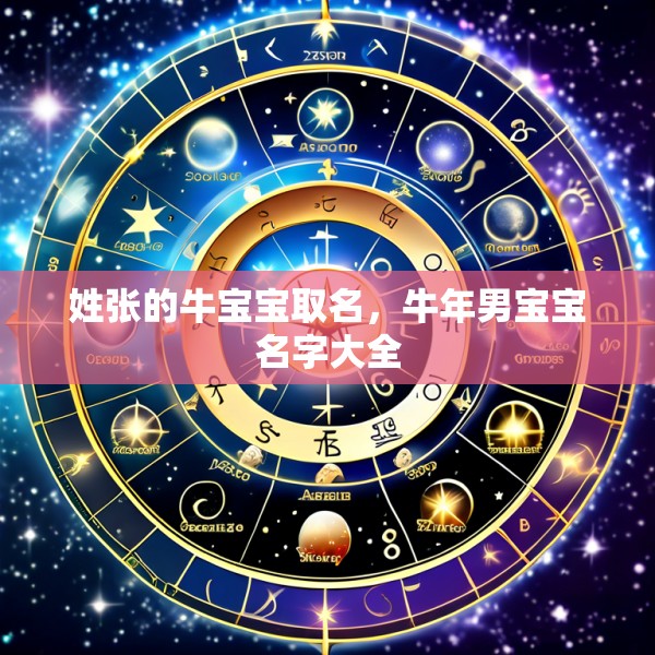 姓张的牛宝宝取名,牛年男宝宝名字大全