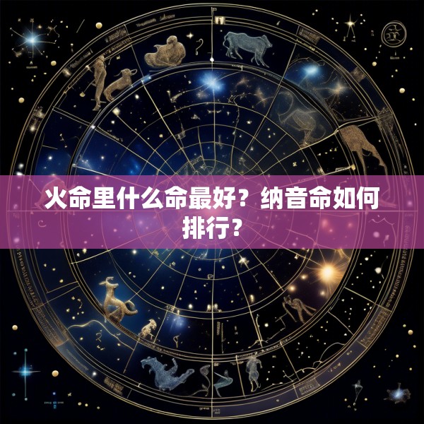 火命里什么命最好?纳音命如何排行?