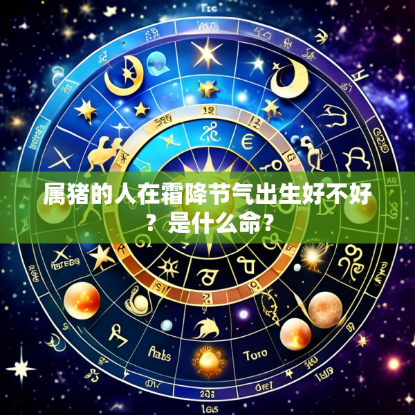 属猪的人在霜降节气出生好不好?是什么命?