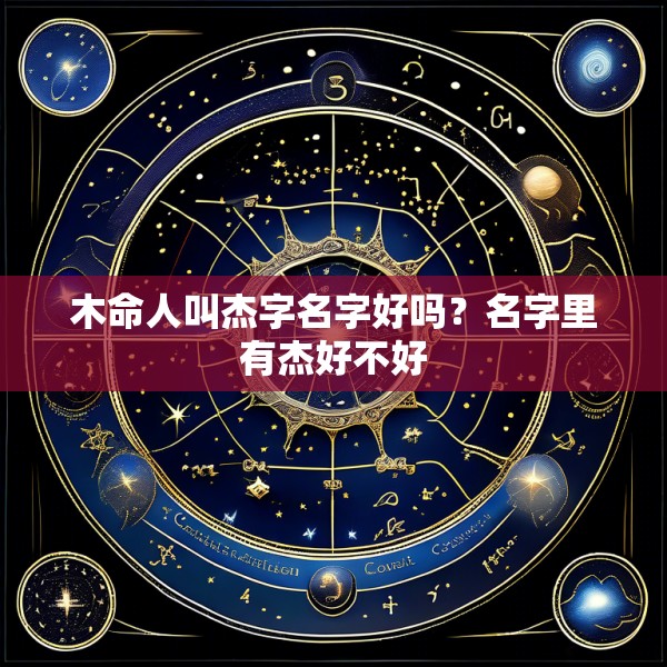 木命人叫杰字名字好吗?名字里有杰好不好