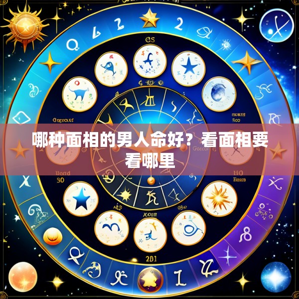 哪种面相的男人命好？看面相要看哪里