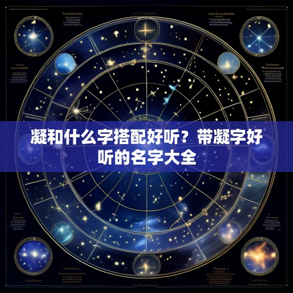 凝和什么字搭配好听？带凝字好听的名字大全