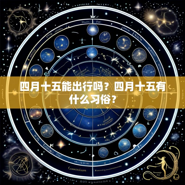 四月十五能出行吗？四月十五有什么习俗？