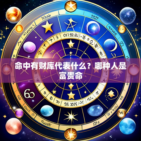 命中有财库代表什么？哪种人是富贵命